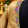 golden brocade embroidered neckline golden brocade embroidered neckline