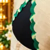 ivory and emerald scalloped blouse detail ivory and emerald scalloped blouse detail