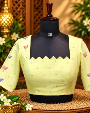 lemon floral blouse on mannequin