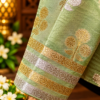 mint green embroidered silk sleeve mint green embroidered silk sleeve