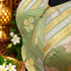 sage brocade bust with golden details sage brocade bust with golden details