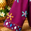 vibrant plum embroidered sleeve vibrant plum embroidered sleeve