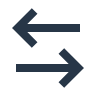 Contact arrow left right line