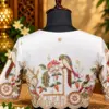embroidered bird motif bridal blouse back