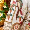 embroidered parrot couture sleeve embroidered parrot couture sleeve